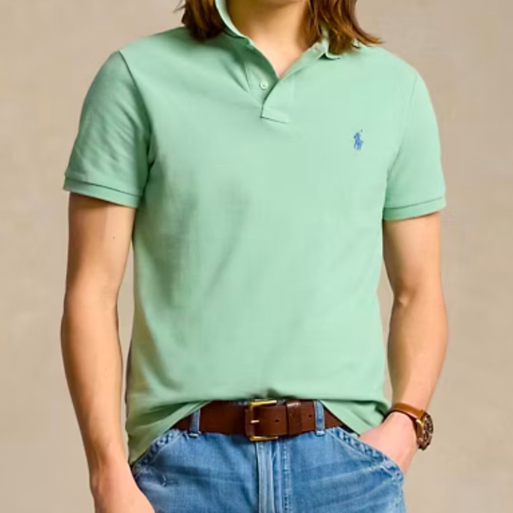 Green polo, Ralph Lauren Custom fit- like new